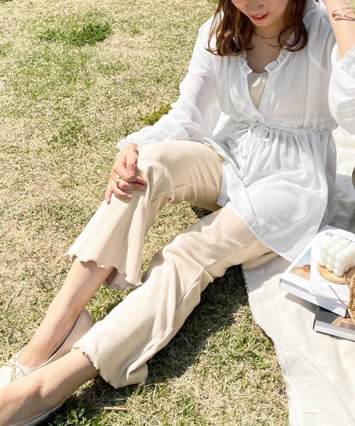 apres jour clair（アプレジュールクレア）の「【apres jour clair】clairカジュアルスタイル３点SET【ZOZOTOWN限定アイテム】（シャツ/ブラウス・レディース・モカ/アイボリー/オフホワイト・X-LARGE/フリー）」の10枚目の写真