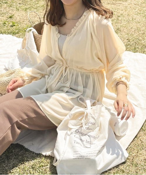 apres jour clair（アプレジュールクレア）の「【apres jour clair】clairカジュアルスタイル３点SET【ZOZOTOWN限定アイテム】（シャツ/ブラウス・レディース・モカ/アイボリー/オフホワイト・X-LARGE/フリー）」の17枚目の写真