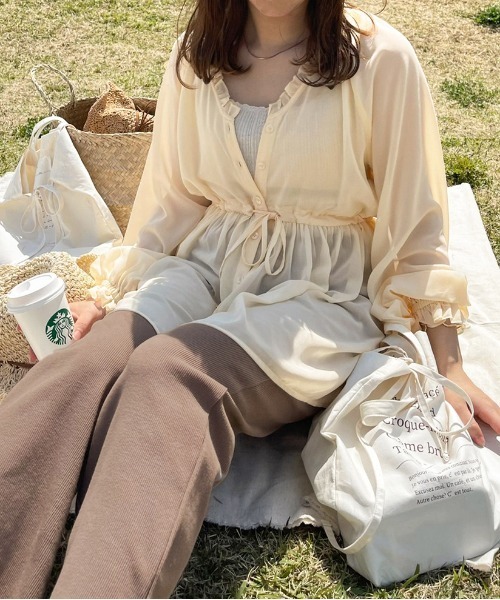 apres jour clair（アプレジュールクレア）の「【apres jour clair】clairカジュアルスタイル３点SET【ZOZOTOWN限定アイテム】（シャツ/ブラウス・レディース・モカ/アイボリー/オフホワイト・X-LARGE/フリー）」の18枚目の写真