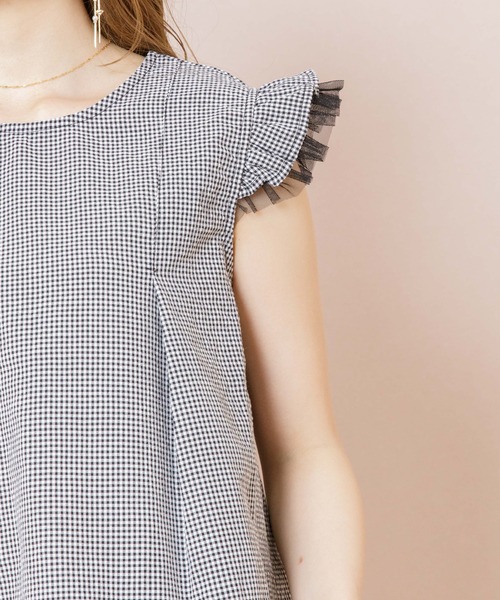 flower(フラワー)の「フラップチュールトップ2(Tシャツ/カットソー・レディース・ブラック/ベージュ/ホワイト/グリーン・FREE)」の11枚目の写真