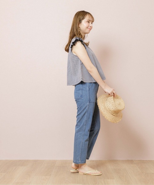 flower(フラワー)の「フラップチュールトップ2(Tシャツ/カットソー・レディース・ブラック/ベージュ/ホワイト/グリーン・FREE)」の8枚目の写真