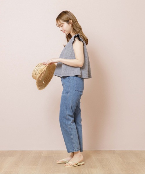 flower(フラワー)の「フラップチュールトップ2(Tシャツ/カットソー・レディース・ブラック/ベージュ/ホワイト/グリーン・FREE)」の10枚目の写真