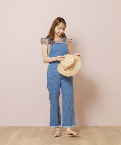 flower(フラワー)の「フラップチュールトップ2(Tシャツ/カットソー・レディース・ブラック/ベージュ/ホワイト/グリーン・FREE)」の12枚目の写真