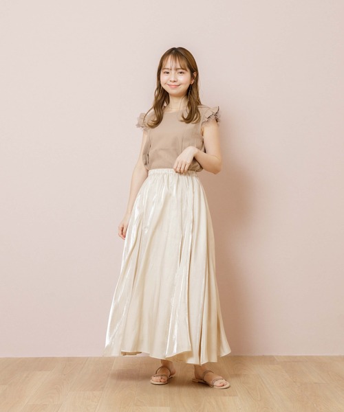 flower(フラワー)の「フラップチュールトップ2(Tシャツ/カットソー・レディース・ブラック/ベージュ/ホワイト/グリーン・FREE)」の18枚目の写真