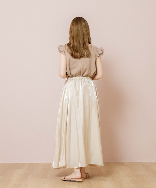 flower(フラワー)の「フラップチュールトップ2(Tシャツ/カットソー・レディース・ブラック/ベージュ/ホワイト/グリーン・FREE)」の20枚目の写真