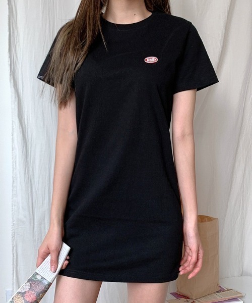 muahmuah(ムーアムーア)の「『muah muah/ムーアムーア』SIGNATURE WAPPEN MINI ONE-PIECE/ワッペン ミニ丈ワンピース(ワンピース・レディース・アイボリー/グレー/ブラック/ホワイト/ライトブルー・FREE)」の20枚目の写真