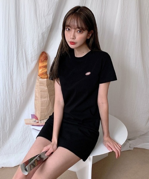 muahmuah(ムーアムーア)の「『muah muah/ムーアムーア』SIGNATURE WAPPEN MINI ONE-PIECE/ワッペン ミニ丈ワンピース(ワンピース・レディース・アイボリー/グレー/ブラック/ホワイト/ライトブルー・FREE)」の21枚目の写真