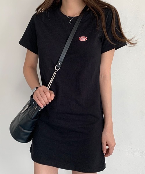 muahmuah(ムーアムーア)の「『muah muah/ムーアムーア』SIGNATURE WAPPEN MINI ONE-PIECE/ワッペン ミニ丈ワンピース(ワンピース・レディース・アイボリー/グレー/ブラック/ホワイト/ライトブルー・FREE)」の22枚目の写真
