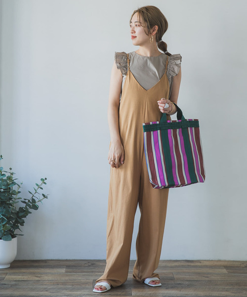 ITEMS URBANRESEARCH（アイテムズ アーバンリサーチ）の「ビニールフリルトート（トートバッグ・レディース・イエロー/レッド・-）」の8枚目の写真