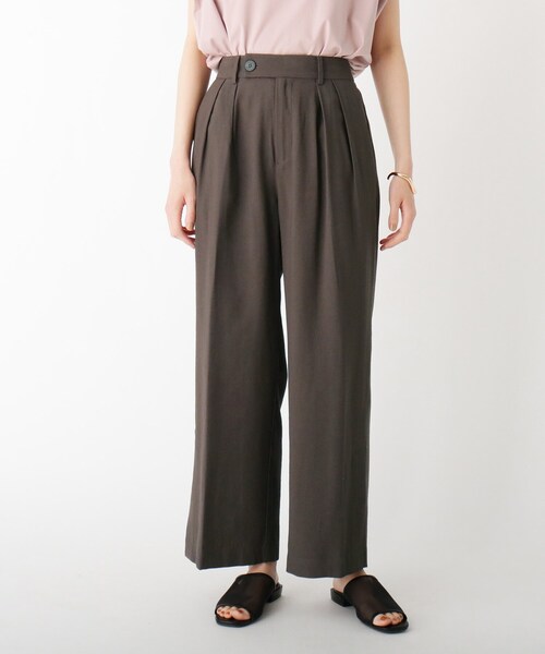 OPAQUE.CLIP（オペークドットクリップ）の「◆CAFFISI ドレープツイル サイドベンツパンツ【WEB限定カラー・サイズ】（その他パンツ・レディース・キャメル/ガンメタ/ブラック系7/サンドベージュ・40/34/38/36/42）」の5枚目の写真