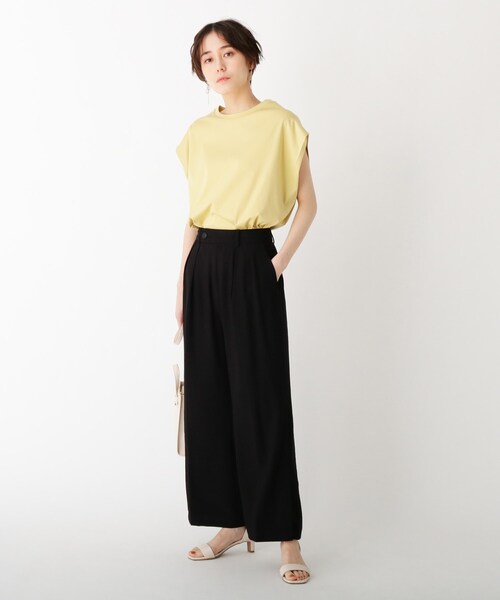 OPAQUE.CLIP（オペークドットクリップ）の「◆CAFFISI ドレープツイル サイドベンツパンツ【WEB限定カラー・サイズ】（その他パンツ・レディース・キャメル/ガンメタ/ブラック系7/サンドベージュ・40/34/38/36/42）」の6枚目の写真