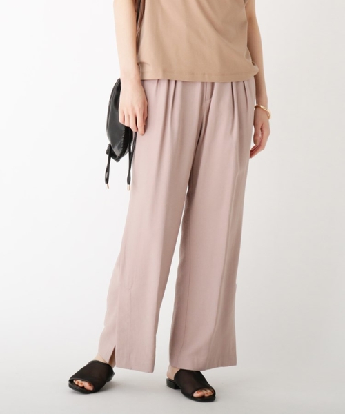 OPAQUE.CLIP（オペークドットクリップ）の「◆CAFFISI ドレープツイル サイドベンツパンツ【WEB限定カラー・サイズ】（その他パンツ・レディース・キャメル/ガンメタ/ブラック系7/サンドベージュ・40/34/38/36/42）」の10枚目の写真