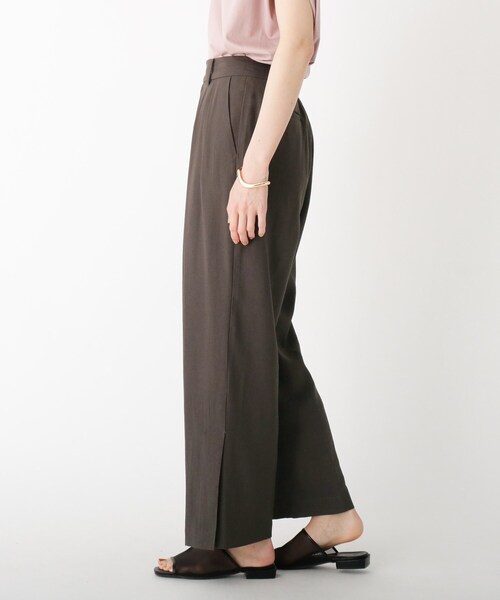 OPAQUE.CLIP（オペークドットクリップ）の「◆CAFFISI ドレープツイル サイドベンツパンツ【WEB限定カラー・サイズ】（その他パンツ・レディース・キャメル/ガンメタ/ブラック系7/サンドベージュ・40/34/38/36/42）」の11枚目の写真