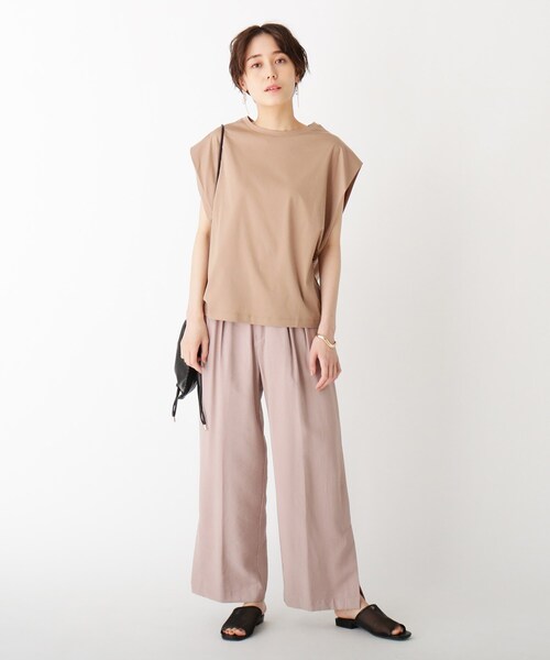OPAQUE.CLIP（オペークドットクリップ）の「◆CAFFISI ドレープツイル サイドベンツパンツ【WEB限定カラー・サイズ】（その他パンツ・レディース・キャメル/ガンメタ/ブラック系7/サンドベージュ・40/34/38/36/42）」の19枚目の写真