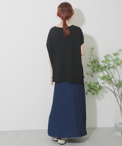 SENSE OF PLACE by URBAN RESEARCH（センスオブプレイスバイアーバンリサーチ）の「フレンチスリーブニットトップ（ニット/セーター・レディース・イエロー/オフホワイト/グレー/ブラウン/ブラック・ONE）」の11枚目の写真