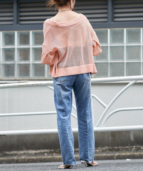 Chico（チコ）の「2wayクルーメッシュカーディガン（カーディガン/ボレロ・レディース・アイボリー/ブラック/ピンク/ライトベージュ・FREE）」の6枚目の写真