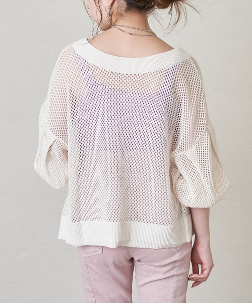 Chico（チコ）の「2wayクルーメッシュカーディガン（カーディガン/ボレロ・レディース・アイボリー/ブラック/ピンク/ライトベージュ・FREE）」の13枚目の写真