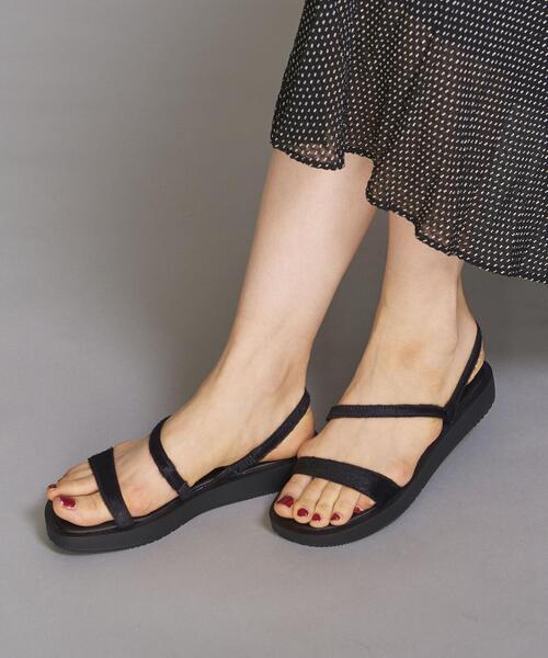 BEAUTY&YOUTH UNITED ARROWS（ビューティーアンドユースユナイテッドアローズ）の「BY ヘアオンレザー カーブバックストラップサンダル ◆（サンダル・レディース・ブラック/モカ/その他1・38/36/37/36h/37h）」の2枚目の写真