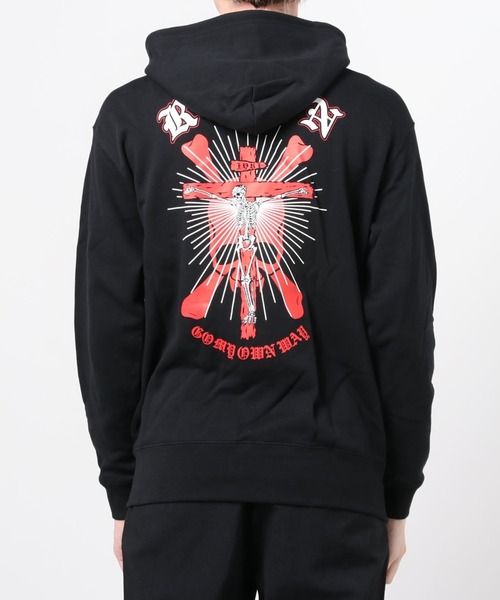 公式半額 Roen ロエン Cross Skull Hoodie クロススカルパーカー パーカー Roen ロエン のファッション 売上 格安 Bmti Uz