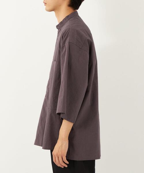 BRACTMENT（ブラクトメント）の「[ ブラクトメント ] BRACTMENT ワッシャー ホスピタルシャツ 5分袖（シャツ/ブラウス・メンズ・オリーブ/パープル・36/38/40）」の4枚目の写真