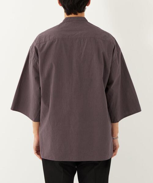 BRACTMENT（ブラクトメント）の「[ ブラクトメント ] BRACTMENT ワッシャー ホスピタルシャツ 5分袖（シャツ/ブラウス・メンズ・オリーブ/パープル・36/38/40）」の7枚目の写真