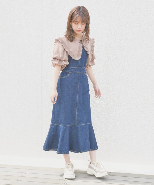 one after another NICE CLAUP（ワンアフターアナザーナイスクラップ）の「プリーツ衿ブラウス（シャツ/ブラウス・レディース・グレー/オフホワイト/モカ/スミクロ・FREE）」の16枚目の写真