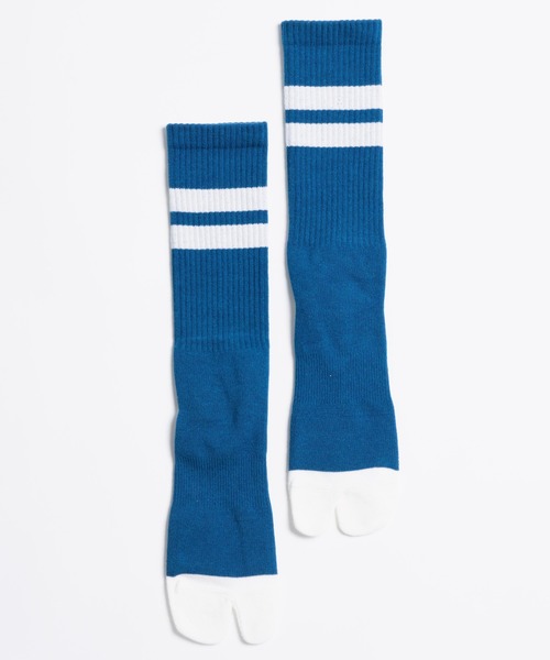 C.E.L.STORE(セルストア)の「NODAL / ノーダル SIGNATURE SOCKS(ソックス/靴下・メンズ・ブルー/チャコール/ホワイト×ネイビー/グリーン/マルチ/オレンジ・LARGE)」の4枚目の写真