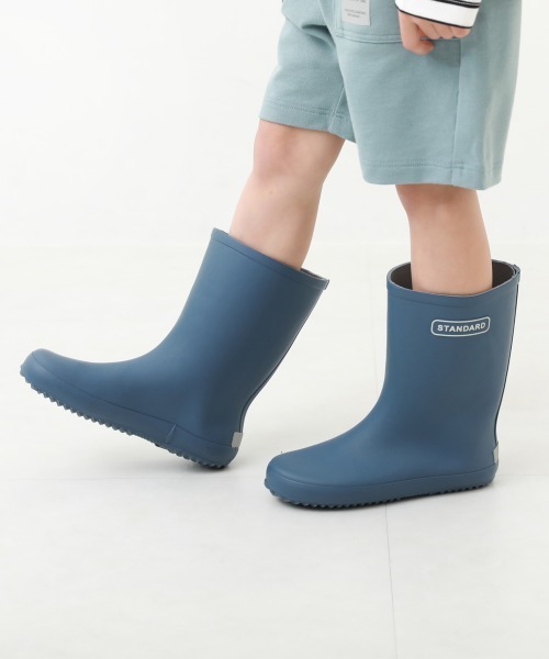 devirock（デビロック）の「ラバー レインブーツ (リフレクター付き)（レインシューズ・キッズ・グリーン系その他/カーキ/ピンク/レッド/ネイビー/ブルーグレー/ラベンダー/ブラウン・16.0cm/17.0cm/18.0cm/21.0cm/22.0cm/23.0cm/19.0cm/20.0cm）」の2枚目の写真