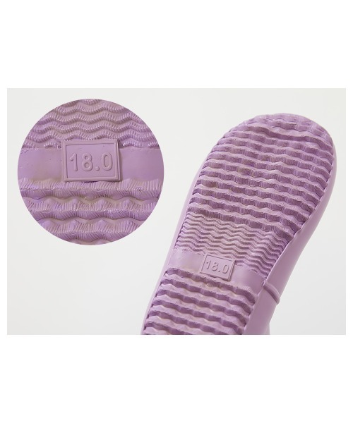 devirock（デビロック）の「ラバー レインブーツ (リフレクター付き)（レインシューズ・キッズ・グリーン系その他/カーキ/ピンク/レッド/ネイビー/ブルーグレー/ラベンダー/ブラウン・16.0cm/17.0cm/18.0cm/21.0cm/22.0cm/23.0cm/19.0cm/20.0cm）」の9枚目の写真