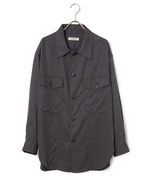 MADEMOISELLE ROPE'（マドモアゼル ロペ）の「<春まで使える>【セットアップ対応】フィブリルミリタリーシャツ（シャツ/ブラウス・レディース・スミクロ/カーキ・38）」の13枚目の写真