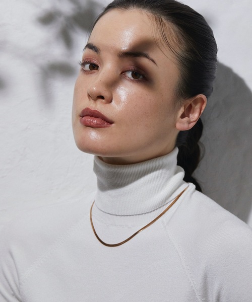 CENE（セネ）の「【CENE】セネ/ 3mmスネークチェーン ネックレス（ネックレス・レディース・ゴールド/シルバー/ピンクゴールド・FREE）」の5枚目の写真