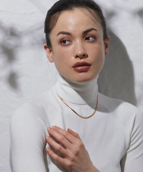 CENE（セネ）の「【CENE】セネ/ 3mmスネークチェーン ネックレス（ネックレス・レディース・ゴールド/シルバー/ピンクゴールド・FREE）」の6枚目の写真