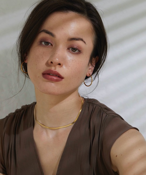 CENE（セネ）の「【CENE】セネ/ 3mmスネークチェーン ネックレス（ネックレス・レディース・ゴールド/シルバー/ピンクゴールド・FREE）」の10枚目の写真