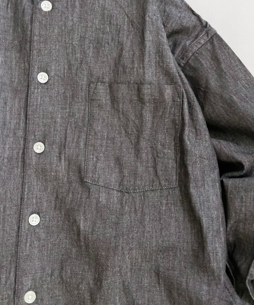 ARCH & LINE（アーチアンドライン）の「ボタンダウン ロングシャツ B/D LONG SHIRT（シャツワンピース・キッズ・ホワイト/ブラック/ストライプ・L/XL/M/S）」の13枚目の写真