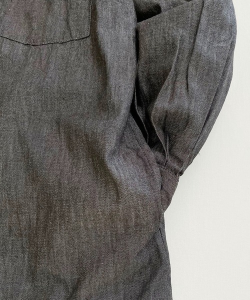 ARCH & LINE（アーチアンドライン）の「ボタンダウン ロングシャツ B/D LONG SHIRT（シャツワンピース・キッズ・ホワイト/ブラック/ストライプ・L/XL/M/S）」の14枚目の写真
