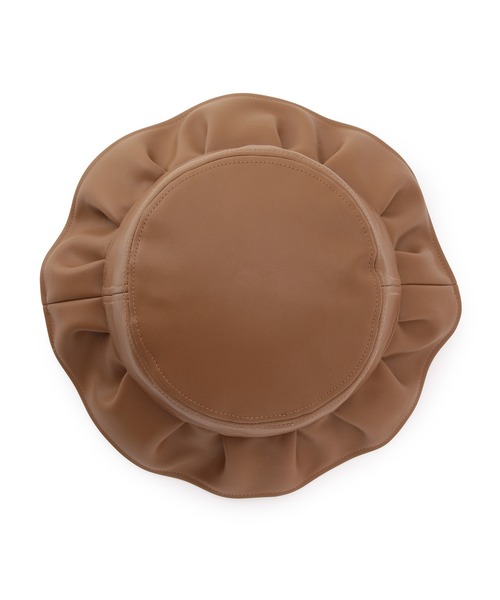 ROPE' PICNIC（ロペピクニック）の「フェイクレザーフリルハット（ハット・レディース・ブラック/キャメル・FREE）」の6枚目の写真