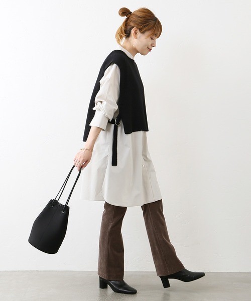 JOURNAL STANDARD（ジャーナルスタンダード）の「ニットコールパンツ◆（その他パンツ・レディース・ブラック/ベージュ/グレー・38/36）」の7枚目の写真