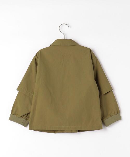 green label relaxing（グリーンレーベルリラクシング）の「TJ タッサー コーチジャケット 100cm-130cm －ウォッシャブル－（その他アウター・キッズ・ブラック/オリーブ・110cm/120cm/130cm）」の17枚目の写真