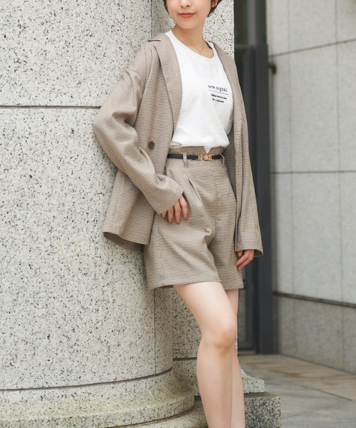 mysty woman(ミスティウーマン)の「アソートWテーラージャケット 219400(テーラードジャケット・レディース・グレー/ブラウン/ブラウン系その他・FREE)」の21枚目の写真