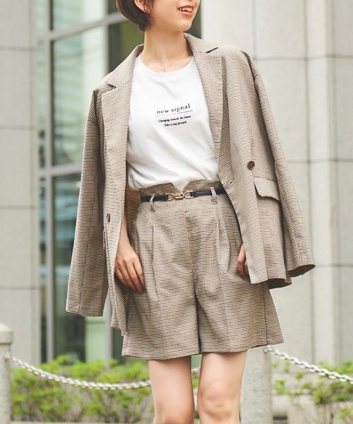 mysty woman(ミスティウーマン)の「アソートWテーラージャケット 219400(テーラードジャケット・レディース・グレー/ブラウン/ブラウン系その他・FREE)」の22枚目の写真