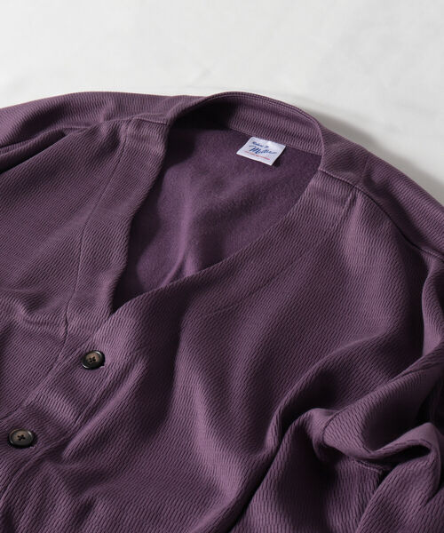 MILLER（ミラー）の「【Miller/ミラー】GLOSTER別注 マックスウェイト ワッフルカーディガン（カーディガン/ボレロ・メンズ・ブラック/ミント/パープル/キャメル・MEDIUM/LARGE）」の4枚目の写真