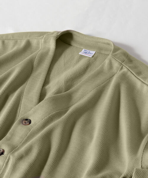 MILLER（ミラー）の「【Miller/ミラー】GLOSTER別注 マックスウェイト ワッフルカーディガン（カーディガン/ボレロ・メンズ・ブラック/ミント/パープル/キャメル・MEDIUM/LARGE）」の3枚目の写真