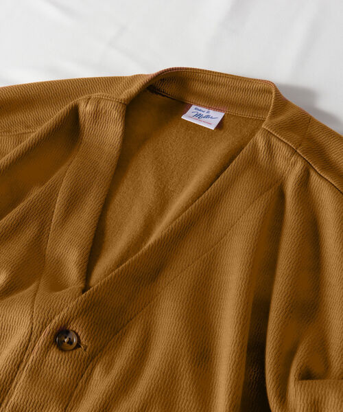 MILLER（ミラー）の「【Miller/ミラー】GLOSTER別注 マックスウェイト ワッフルカーディガン（カーディガン/ボレロ・メンズ・ブラック/ミント/パープル/キャメル・MEDIUM/LARGE）」の5枚目の写真