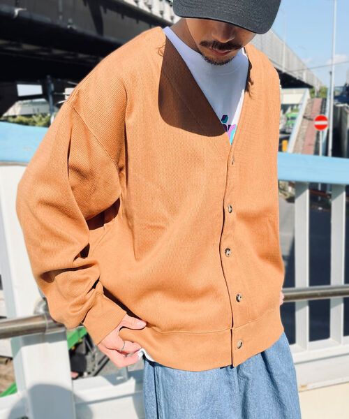 MILLER（ミラー）の「【Miller/ミラー】GLOSTER別注 マックスウェイト ワッフルカーディガン（カーディガン/ボレロ・メンズ・ブラック/ミント/パープル/キャメル・MEDIUM/LARGE）」の8枚目の写真