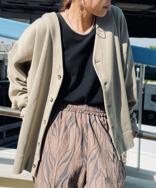 MILLER（ミラー）の「【Miller/ミラー】GLOSTER別注 マックスウェイト ワッフルカーディガン（カーディガン/ボレロ・メンズ・ブラック/ミント/パープル/キャメル・MEDIUM/LARGE）」の13枚目の写真