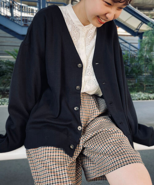 MILLER（ミラー）の「【Miller/ミラー】GLOSTER別注 マックスウェイト ワッフルカーディガン（カーディガン/ボレロ・メンズ・ブラック/ミント/パープル/キャメル・MEDIUM/LARGE）」の22枚目の写真