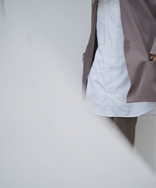 WYM LIDNM(ウィム バイ リドム)の「TENCEL STRIPE WIDE SHIRT(シャツ/ブラウス・メンズ・ホワイト/ブルー/ネイビー/ライトグレー・S/M/L)」の10枚目の写真