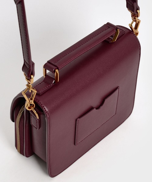 台湾 CHARLES&KEITH フロントフラップ トップハンドルバッグ CHARLES & KEITH（チャールズ & キース）の「フロントフラップ