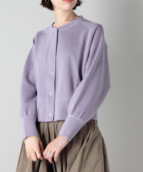 NOLLEY’S（ノーリーズ）の「リブアブルフェイスドット釦カーディガン（カーディガン/ボレロ・レディース・アイボリー/ラベンダー/ネイビー・38）」の16枚目の写真