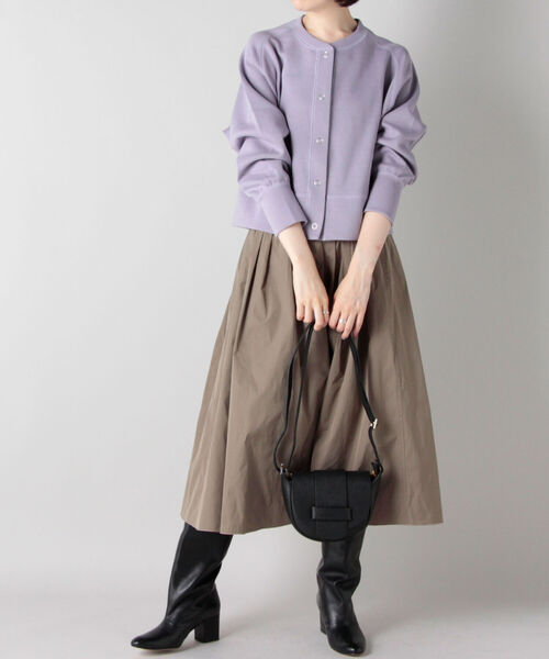 NOLLEY’S（ノーリーズ）の「リブアブルフェイスドット釦カーディガン（カーディガン/ボレロ・レディース・アイボリー/ラベンダー/ネイビー・38）」の17枚目の写真